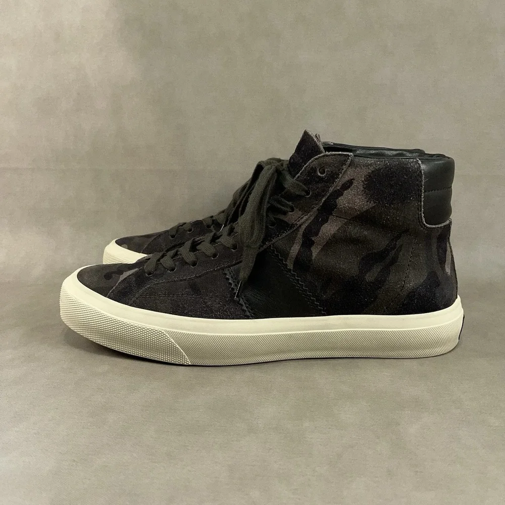 Tom Ford Camo Cambridge Hi Taupe Black Camouflage‎ Sneakers Men's Size 8.5